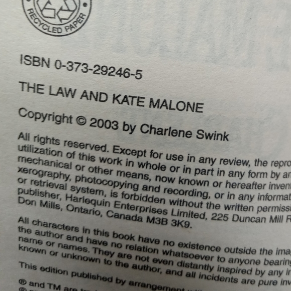 The Law and Kate Malone by Charlene Sands 2003 Paperback - Picture 4 of 5